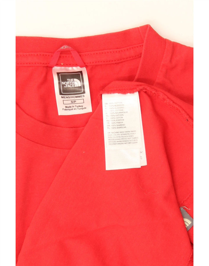 THE NORTH FACE Herre grafisk T-shirt Top Lille rød bomuld