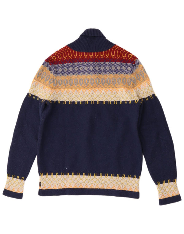 Levi's Herre Shawl Neck sweater Medium Navy Blue Colourblock