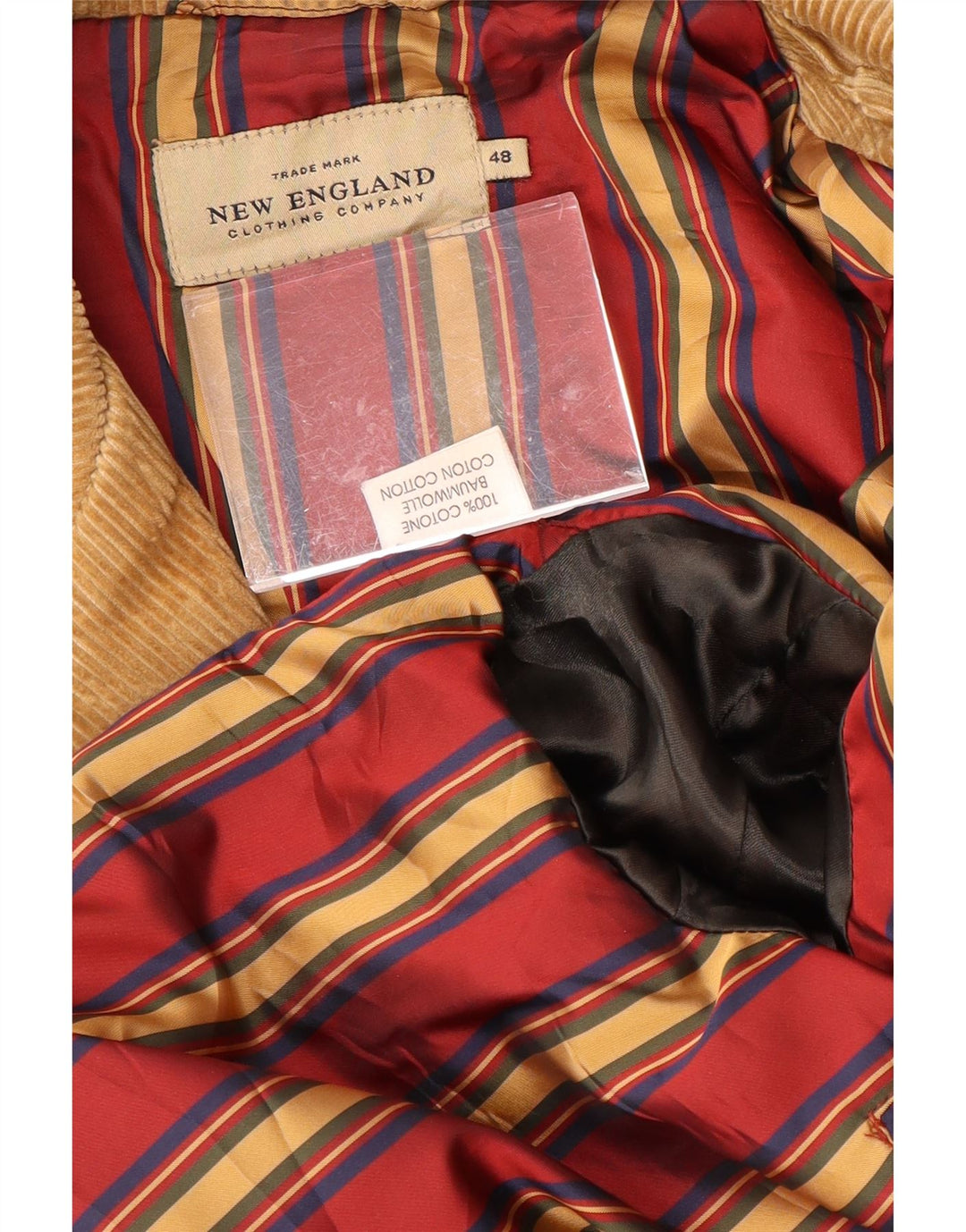 NEW ENGLAND Herre Corduroy Coat EU 48 Medium Brun Bomuld