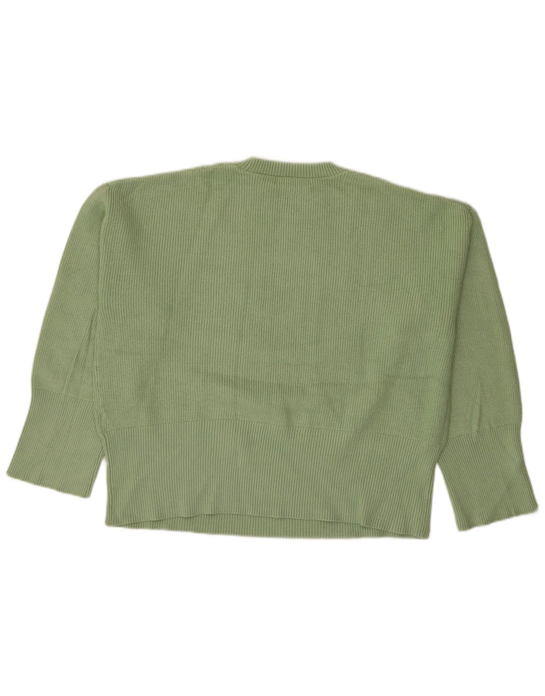 MARKS & SPENCER Womens Crew Neck Jumper Sweater UK 16 Large Green Viscose