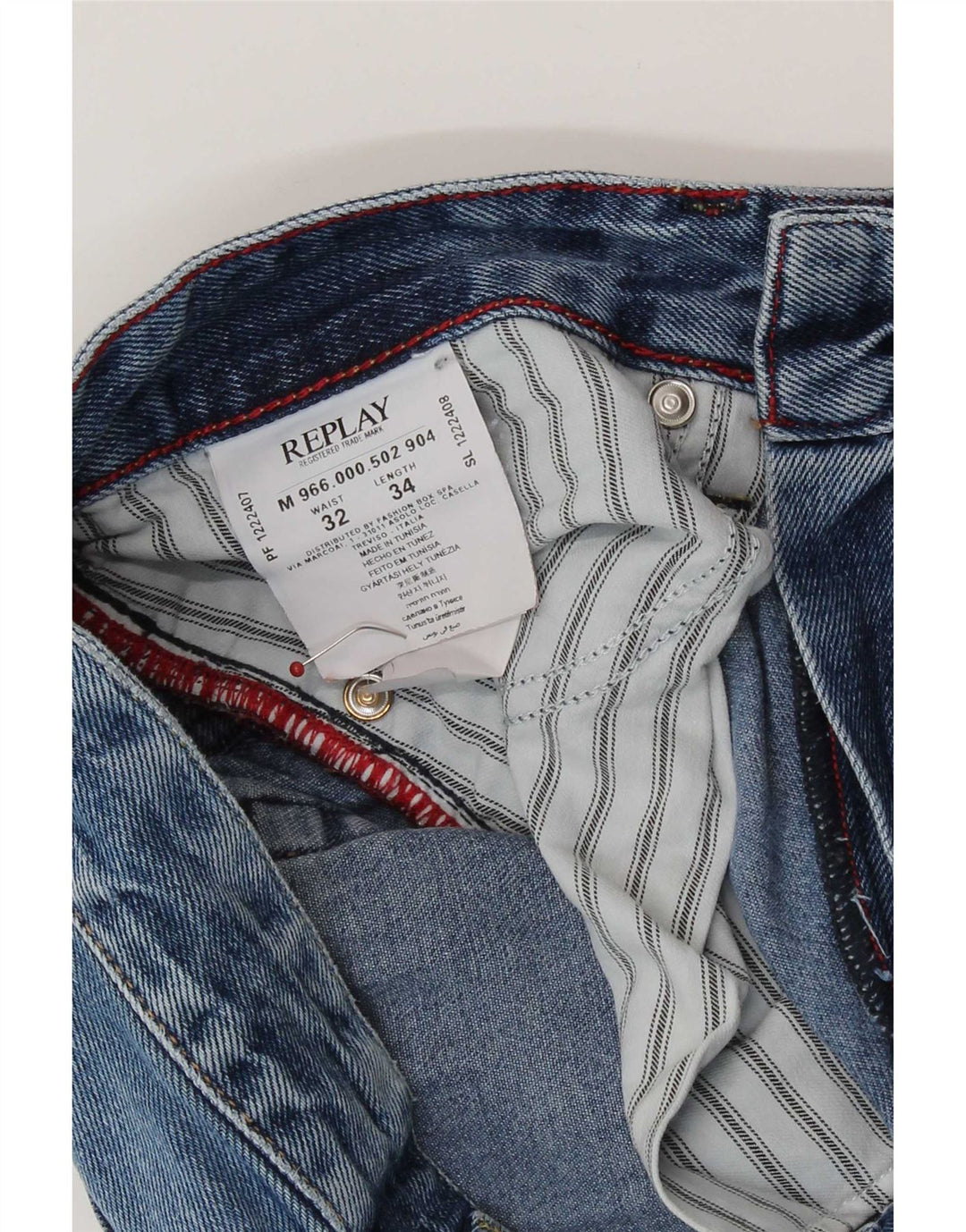Replay Herre Jeto Slim Jeans W32 L30 Blå Bomuld