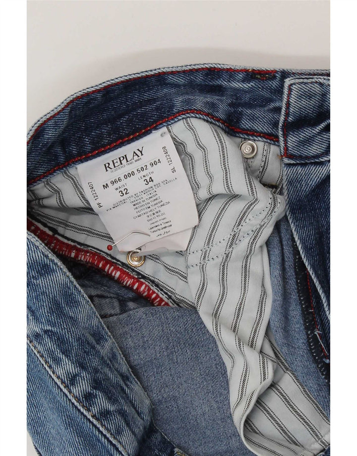 Replay Herre Jeto Slim Jeans W32 L30 Blå Bomuld