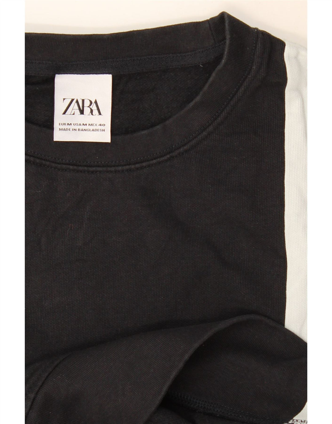 Zara Sweatshirt til mænd Medium Sort Colourblock