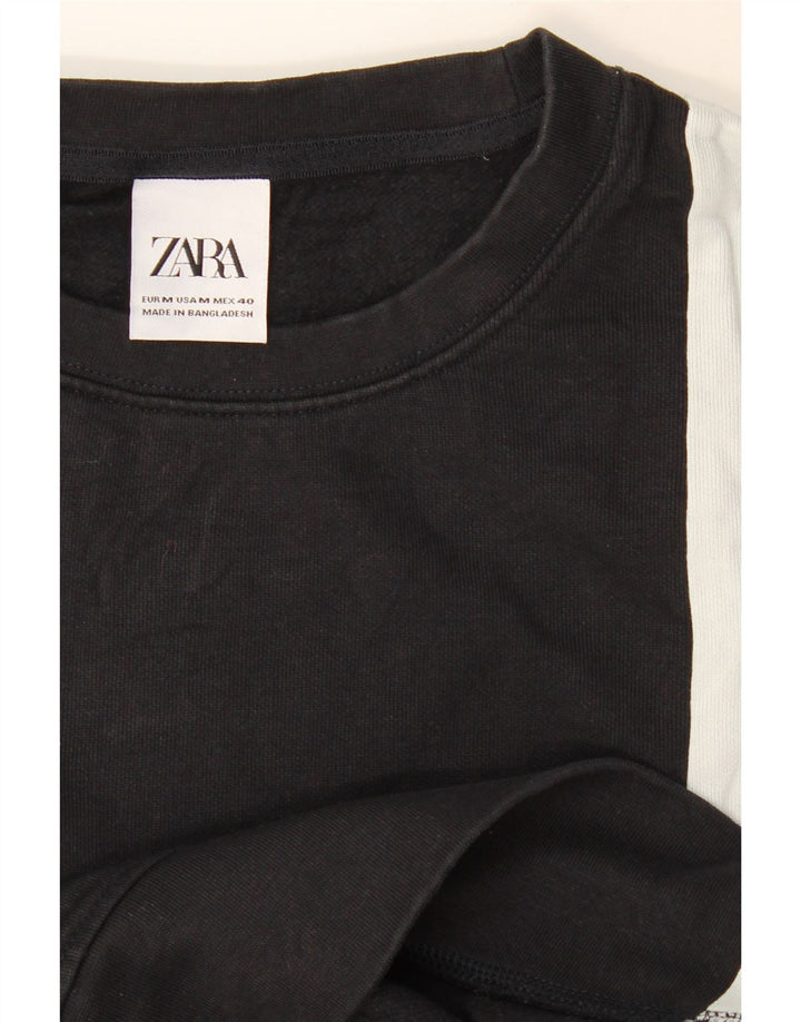Zara Sweatshirt til mænd Medium Sort Colourblock