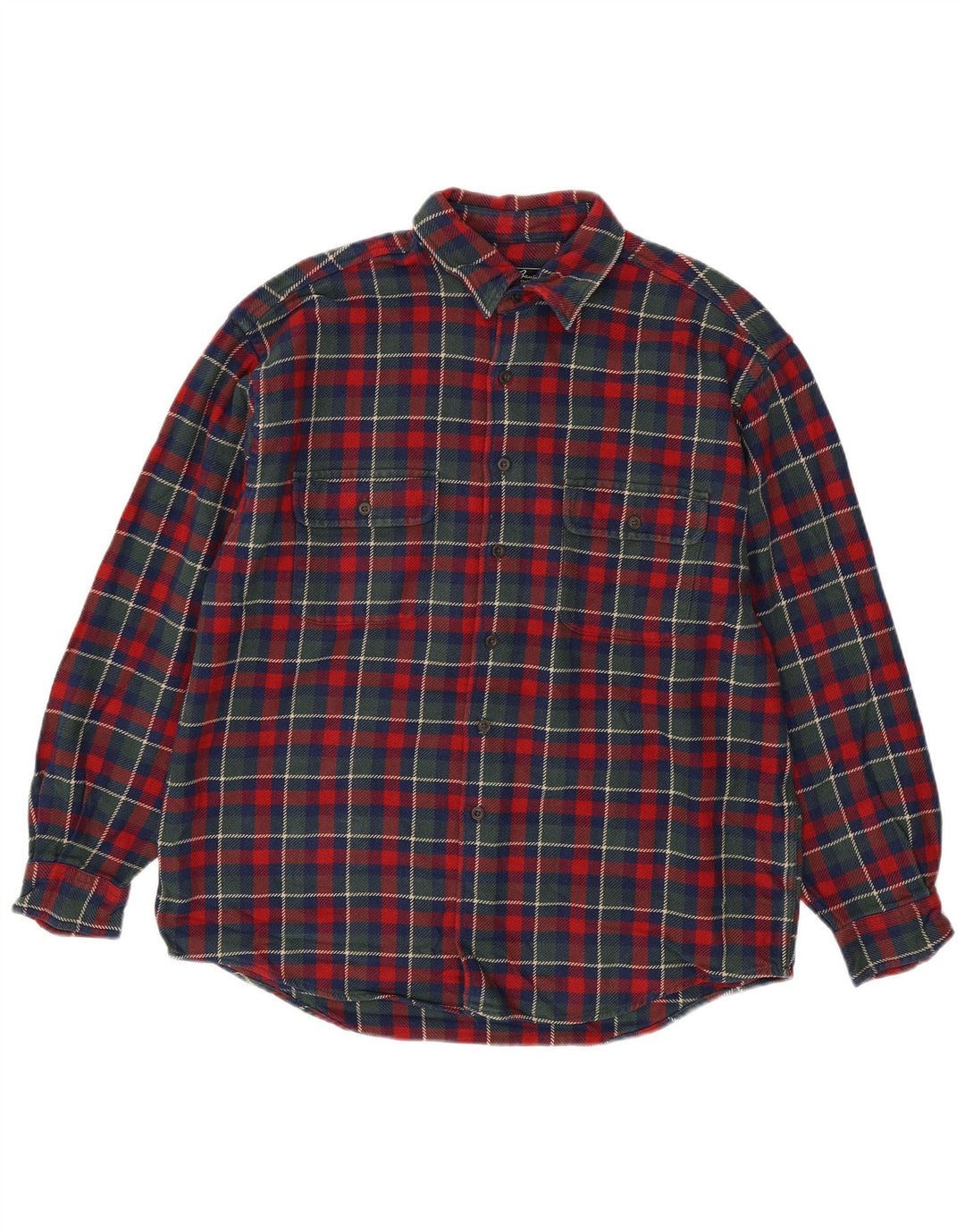 EDDIE BAUER Flanellskjorte til mænd Stor flerfarvet ternet bomuld