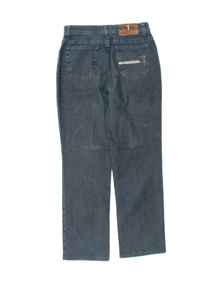 TRUSSARDI Womens Straight Jeans W29 L28 Navy Blue Cotton Vintage Trussardi and Second-Hand Trussardi from Messina Hembry 
