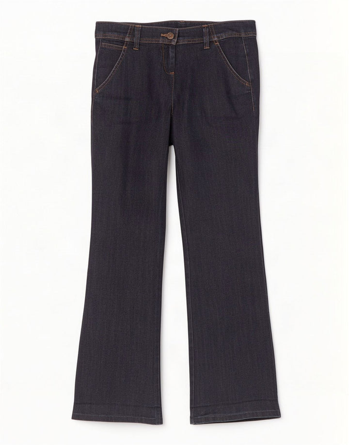 Benetton Dame Flared Jeans IT 42 Medium W30 L31 Navy Blue