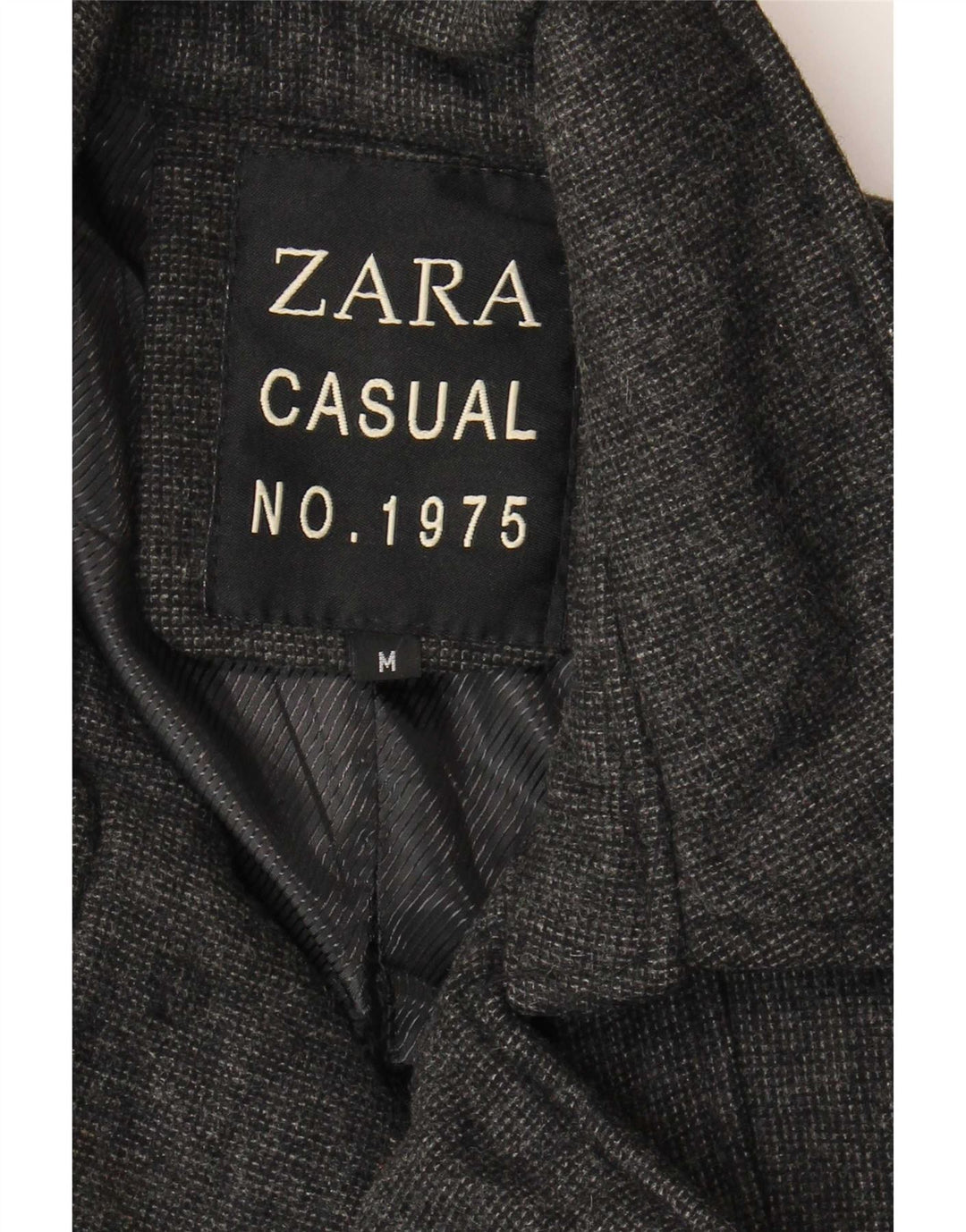 Zara Herre Pea Coat UK 38 Medium Grey