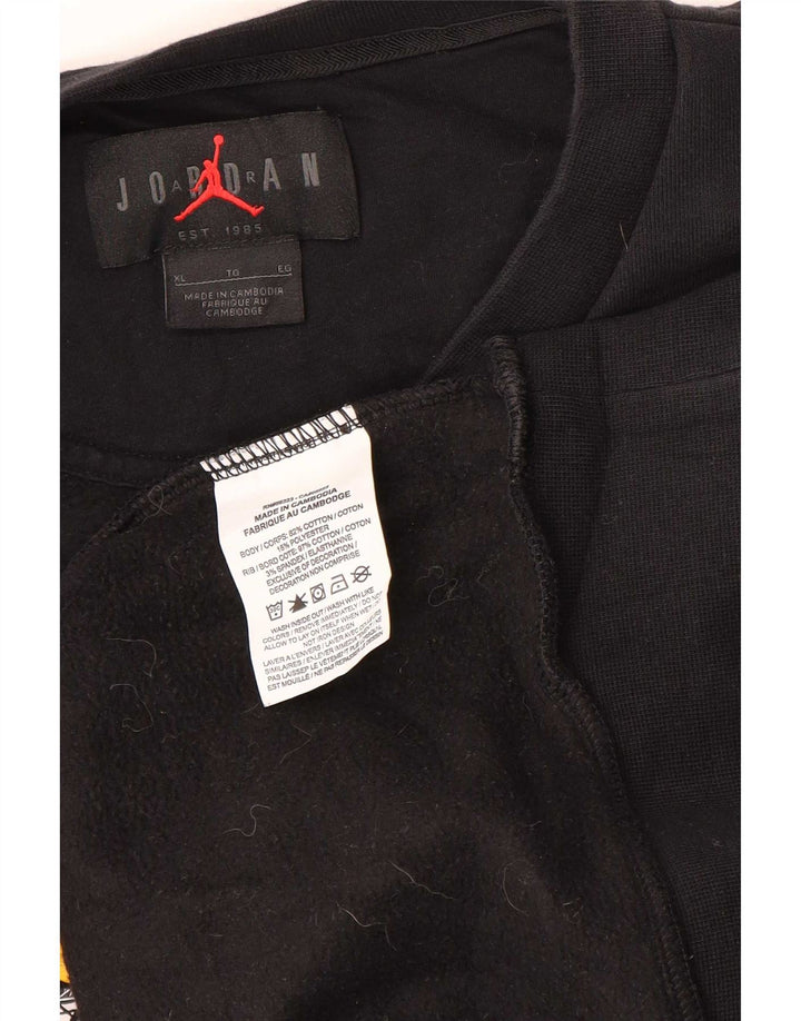 Jordan Herre Grafisk Sweatshirt Jumper XL Sort Bomuld