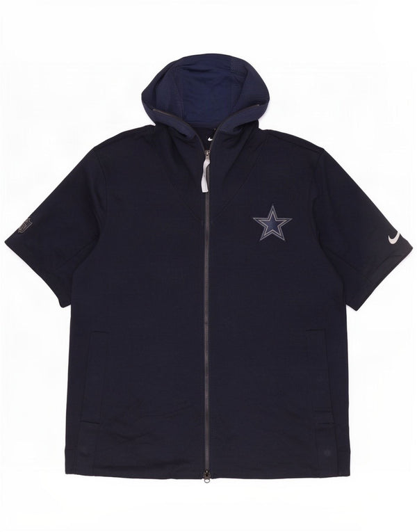 NFL Herre Dallas Cowboys grafisk hættetrøje med lynlås 2XL marineblå
