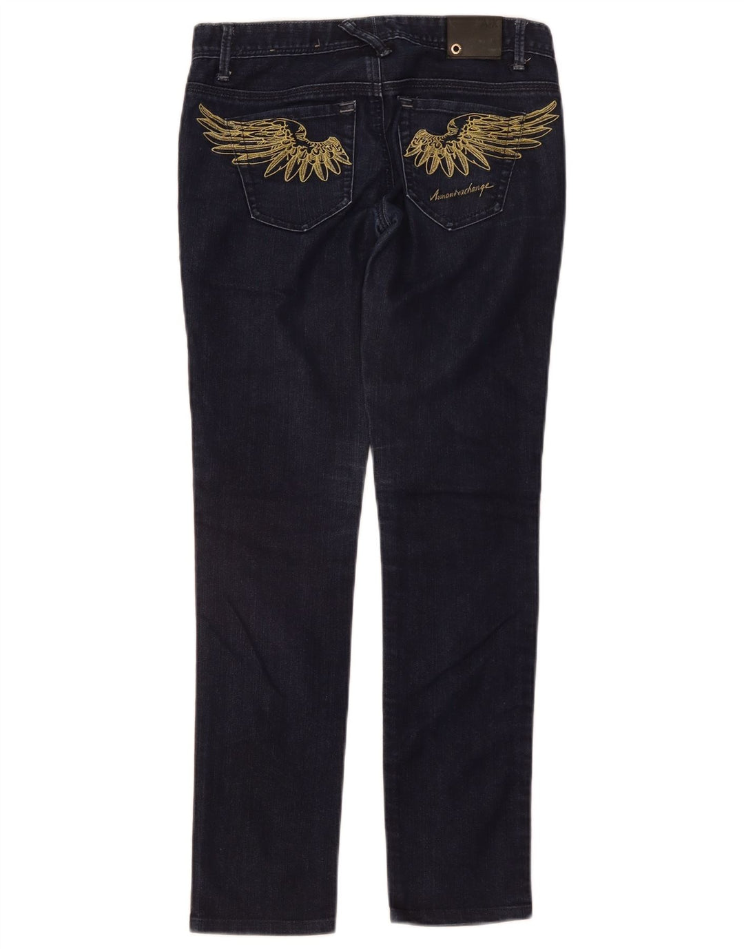 ARMANI EXCHANGE Dame Grafiske Slim Jeans US 0 XS W28 L28 Blå Bomuld