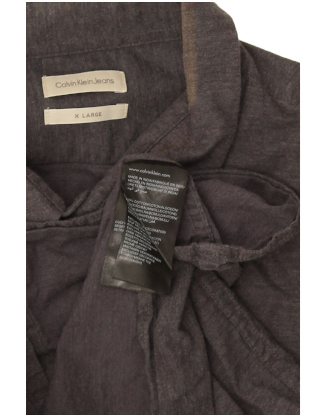 Calvin Klein Jeans Herreskjorte XL Grå Bomuld