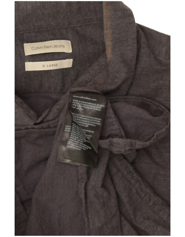 Calvin Klein Jeans Herreskjorte XL Grå Bomuld