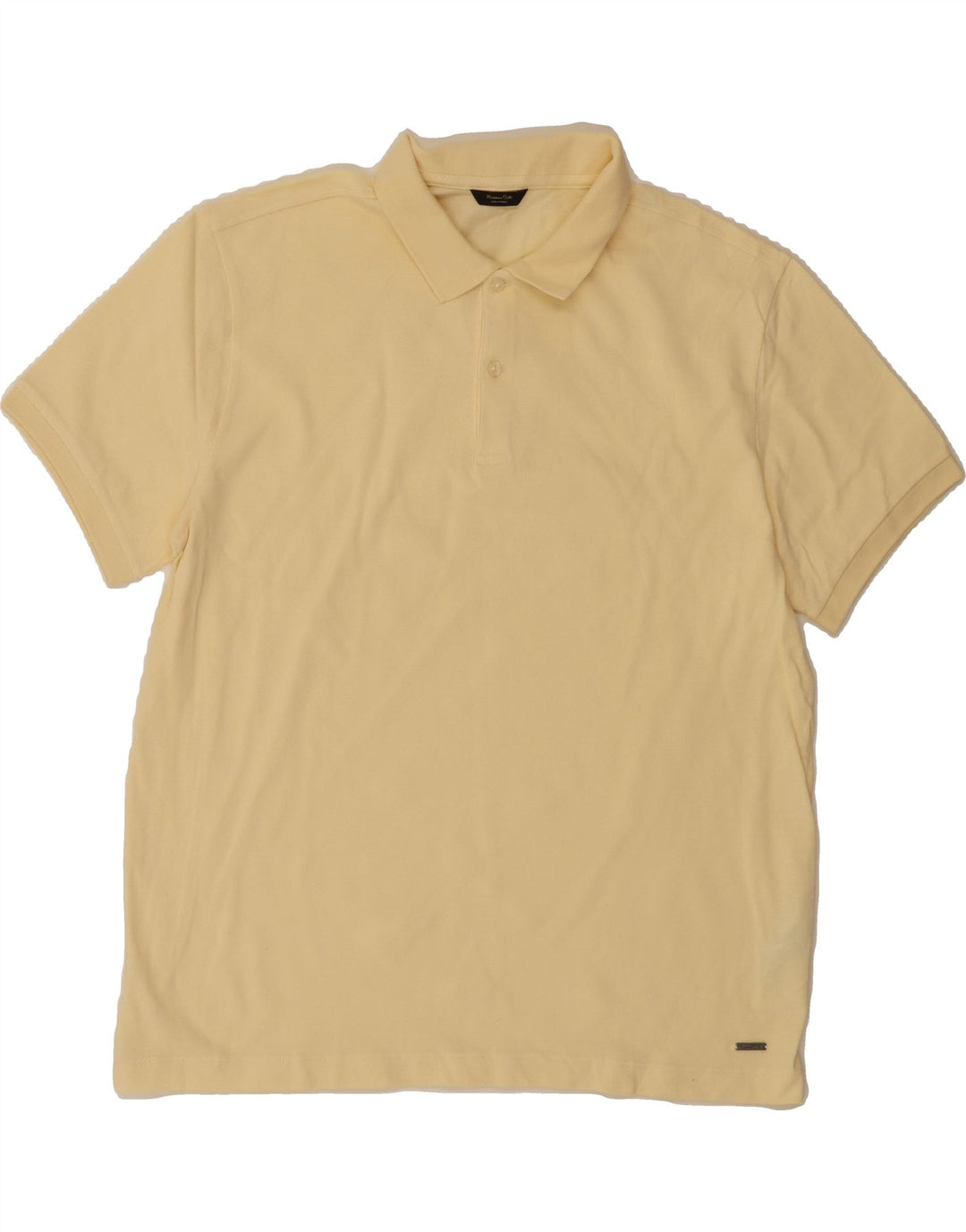 MASSIMO DUTTI Mens Polo Shirt Large Yellow Cotton Vintage Massimo Dutti and Second-Hand Massimo Dutti from Messina Hembry 