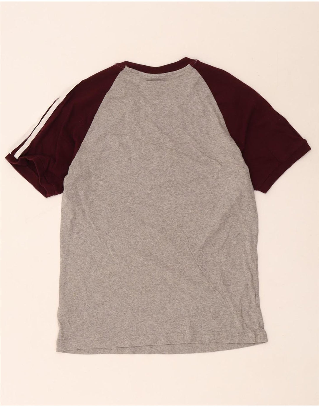 Adidas Herre T-Shirt Top Medium Grey Colourblock Bomuld