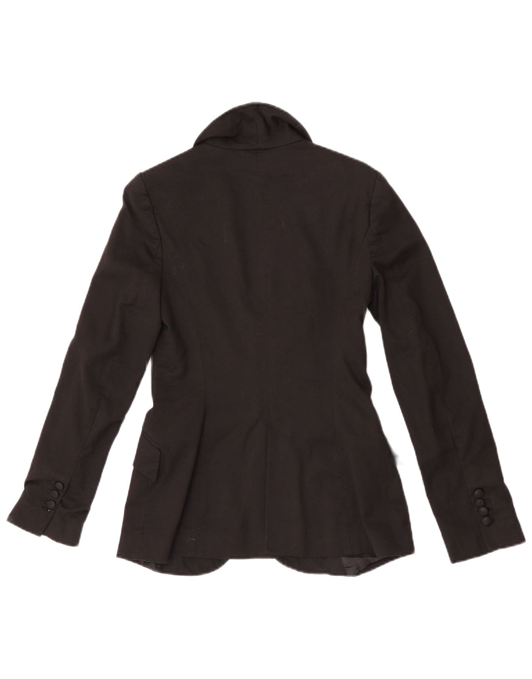 Zara Dame 1 Knap Blazer Jacket UK 10 Small Black Polyester