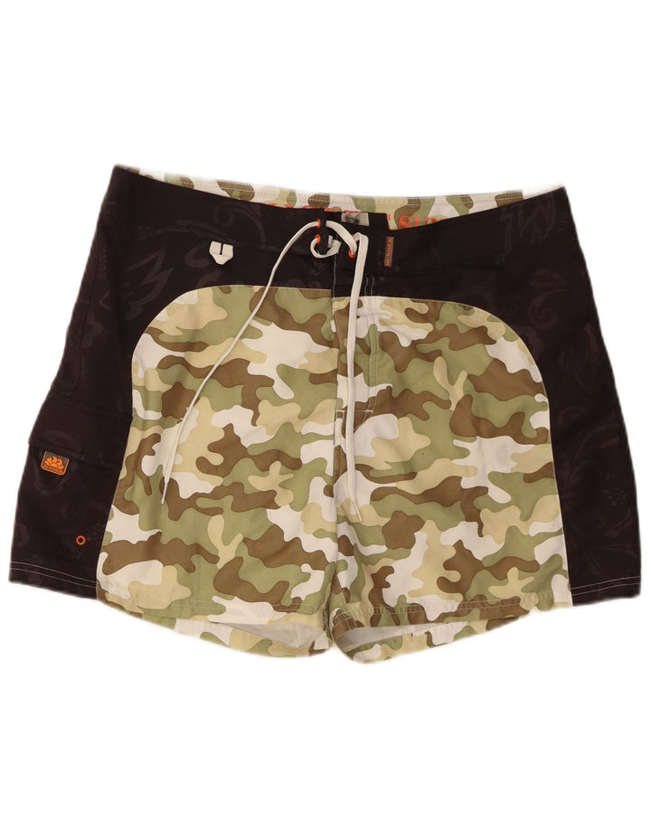 Sundek Herre badeshorts Large Khaki Camouflage Polyester