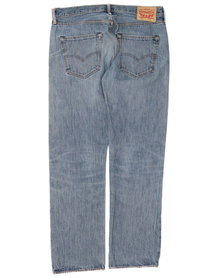 Levi's Herre 501 lige jeans W36 L32 blå bomuld