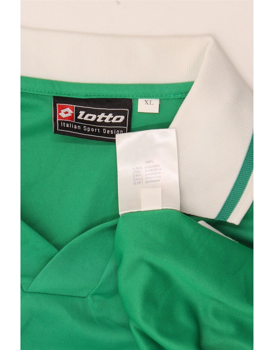 LOTTO Herre grafisk langærmet poloshirt XL Grøn Colourblock Polyester