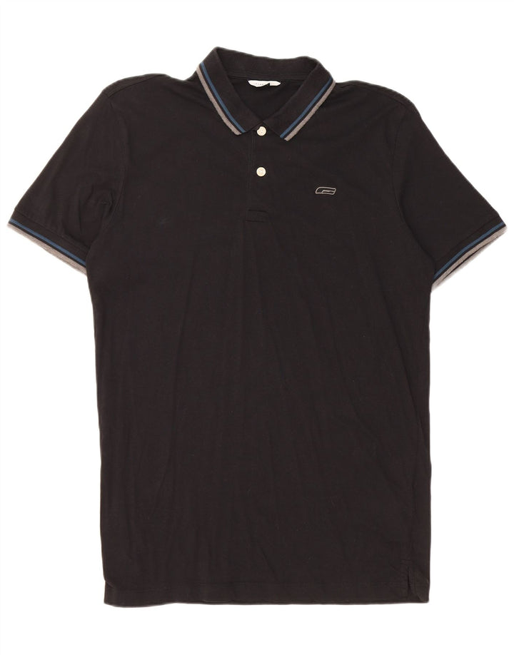 JACK & JONES Poloshirt til mænd Stor sort bomuld