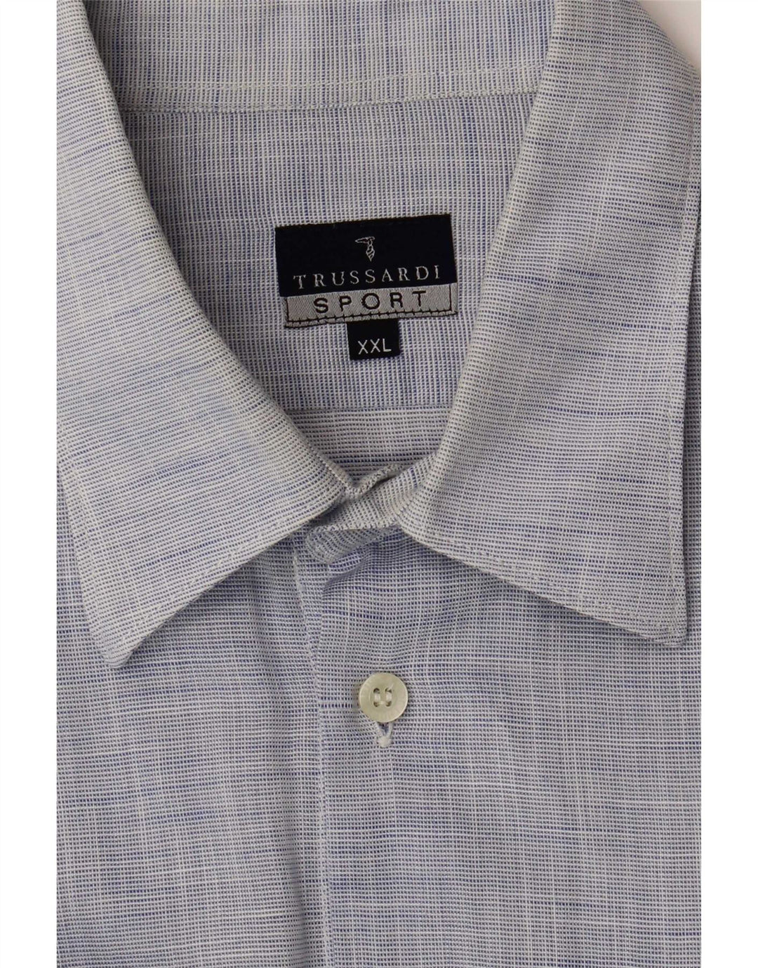 Trussardi Herreskjorte 2XL Blå Flecked Bomuld