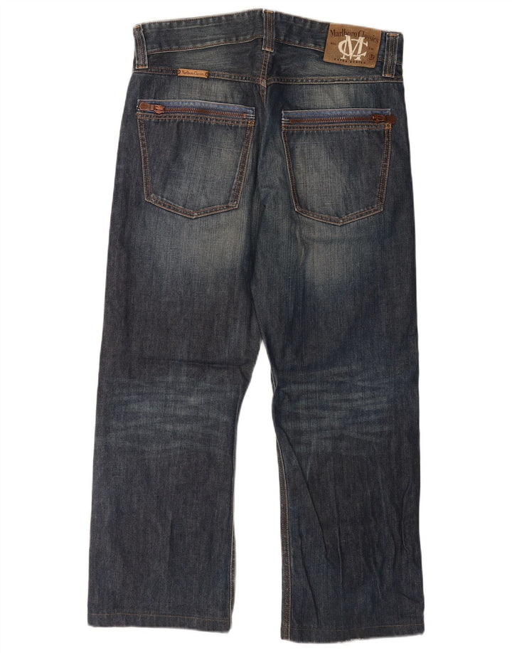 Marlboro Classics Straight Jeans til mænd W32 L28 Blå Bomuld