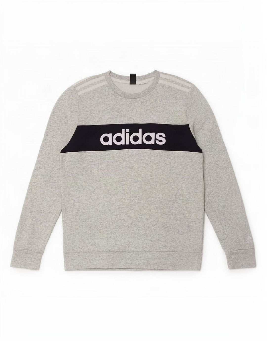 Adidas Graphic Sweatshirt Jumper UK 10 Small Grey Colourblock