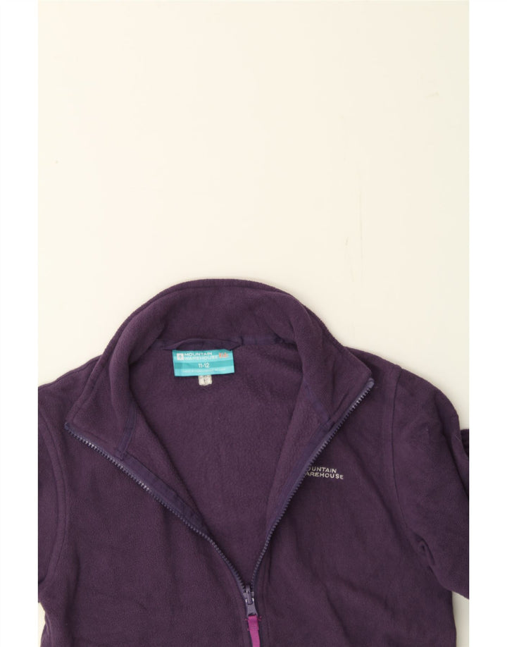 MOUNTAIN WAREHOUSE Girls Fleece Jacket 11-12 Years Purple Polyester Vintage Mountain Warehouse and Second-Hand Mountain Warehouse from Messina Hembry 
