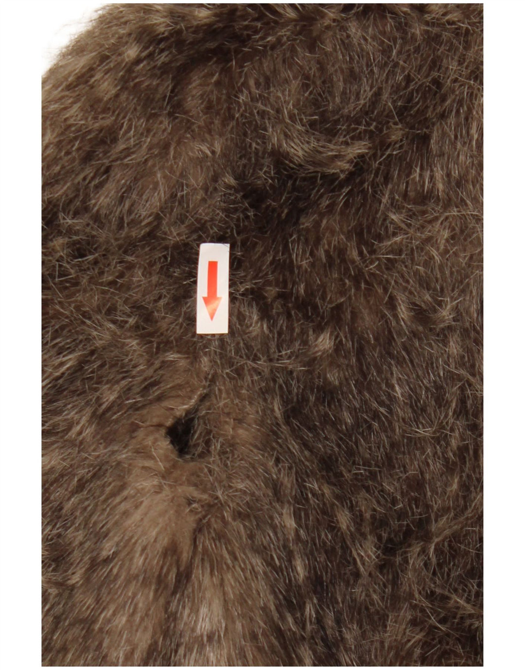 Topshop Dame imiteret Pelsjakke UK 8 Small Brown Modacryl