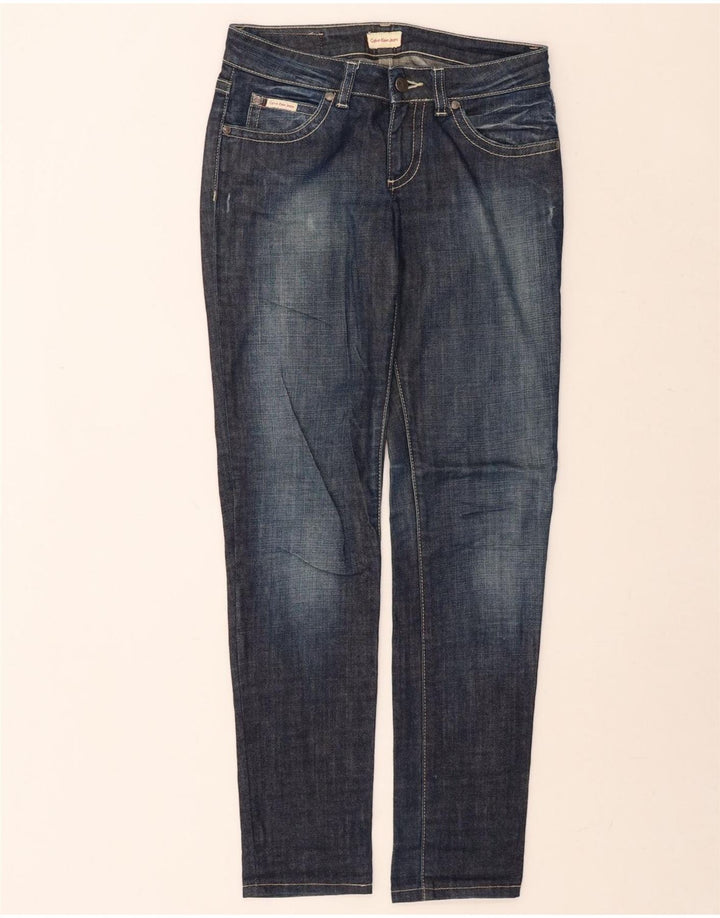 CALVIN KLEIN Womens Slim Jeans W27 L31 Navy Blue Vintage Calvin Klein and Second-Hand Calvin Klein from Messina Hembry 