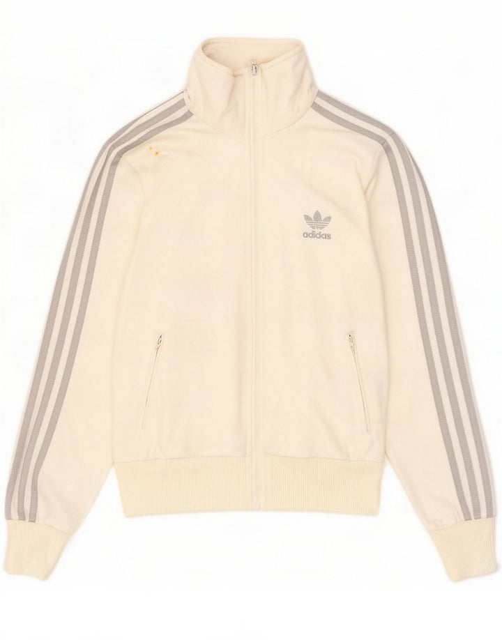 Adidas Grafisk træningsdragt topjakke til kvinder UK 14 Medium White Polyester