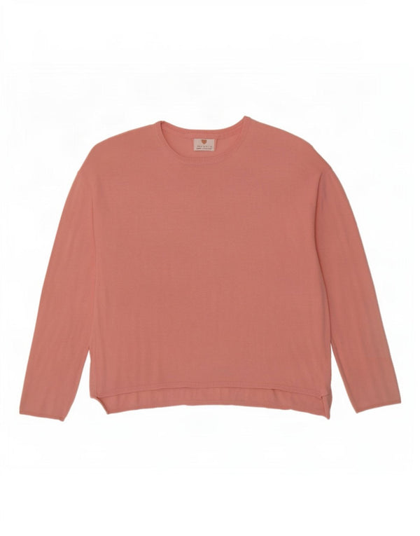 Zara Girls Relaxed Fit Boat Neck Jumper Sweater 13-14 år Pink
