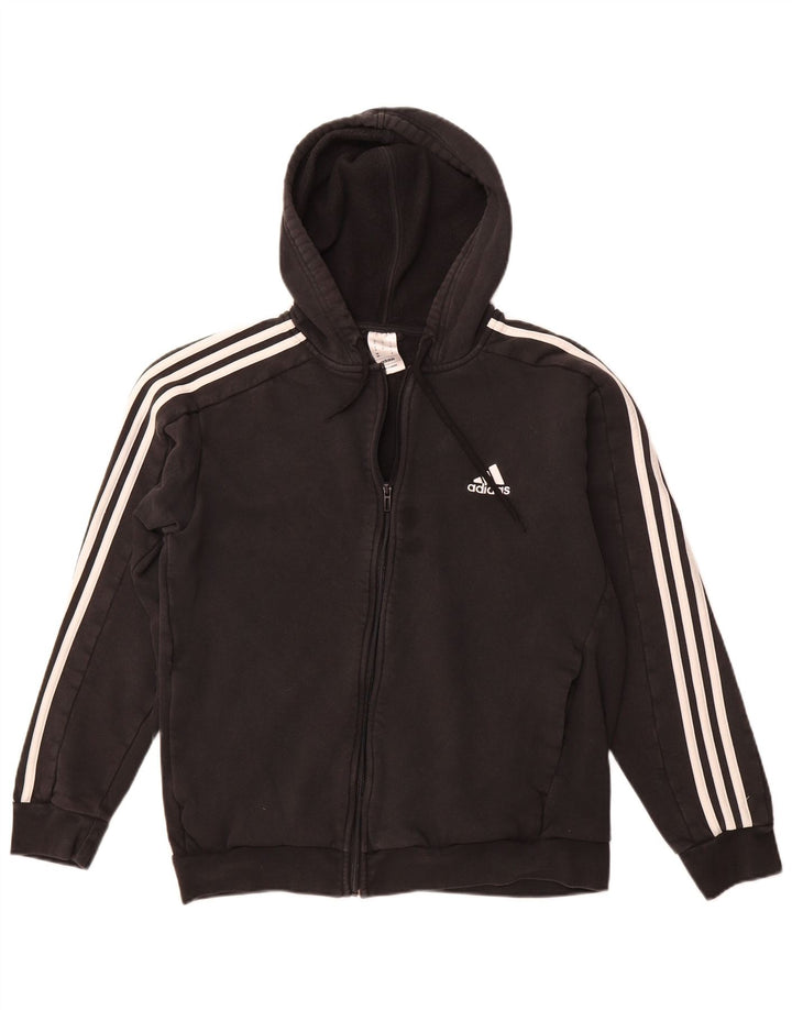 ADIDAS Hættetrøje med lynlås til mænd mellem sort bomuld