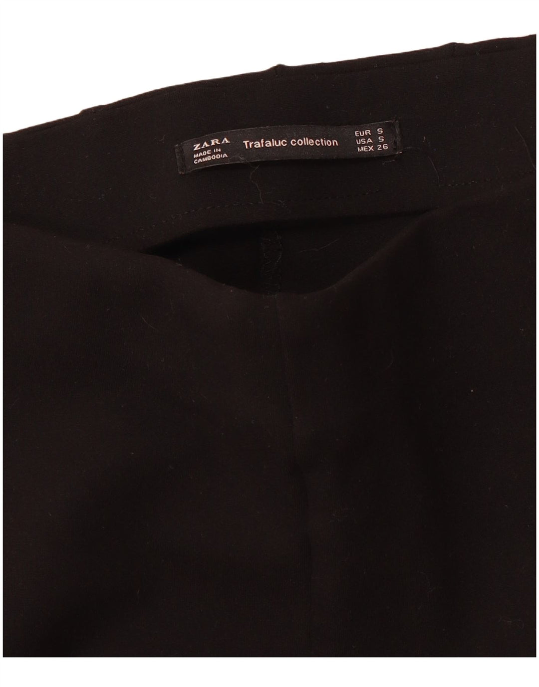 ZARA Womens Leggings UK 10 Small  Black Colourblock