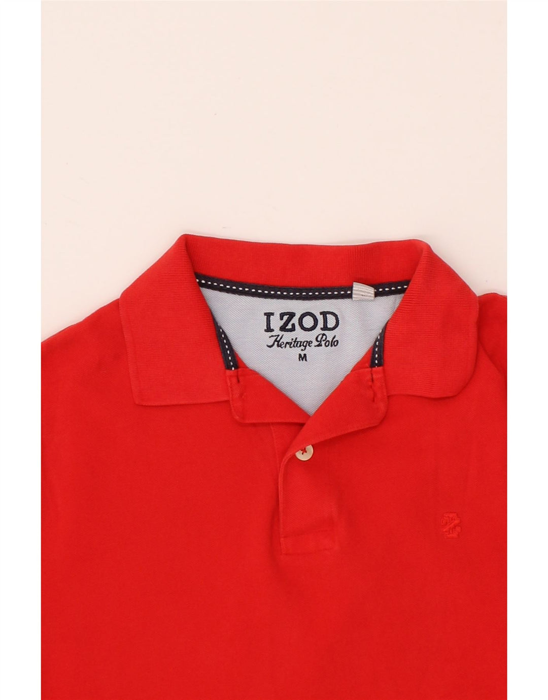 IZOD Mens Polo Shirt Medium Red Cotton Vintage Izod and Second-Hand Izod from Messina Hembry 
