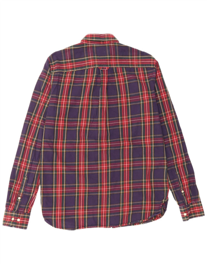 Superdry Flanelskjorte til mænd, medium marineblå ternet bomuld