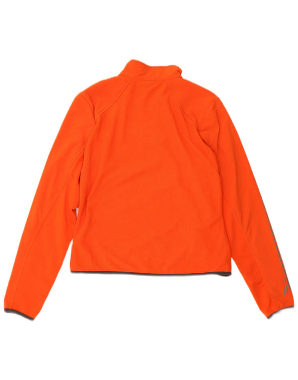 Nike Dame Therma-Fit Fleece Jumper med lynlås hals UK 16/18 XL Orange Polyester