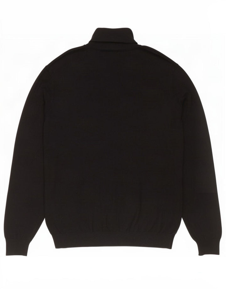 Zara Herre rullehals sweater Medium Sort viskose