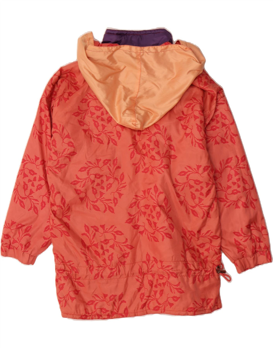 C&A Womens Oversized Hooded Windbreaker Jacket EU 40 Medium Red Floral Vintage C&A and Second-Hand C&A from Messina Hembry 