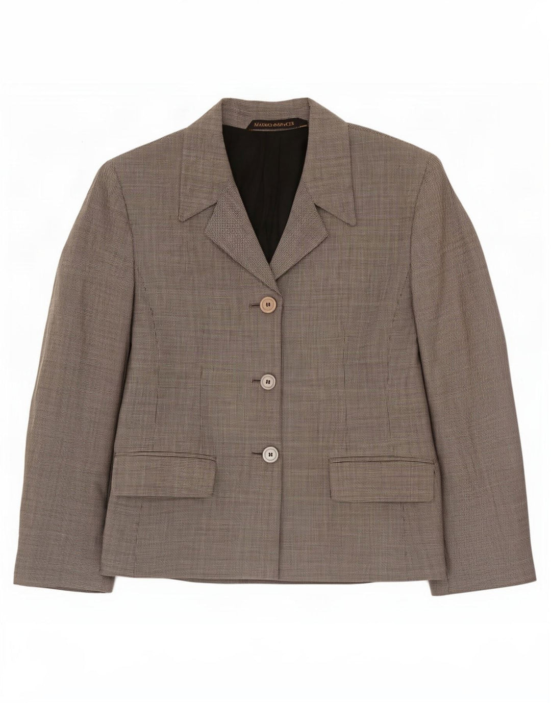 Marks & Spencer Dame 3-knaps blazerjakke UK 16 Large Grey Houndstooth