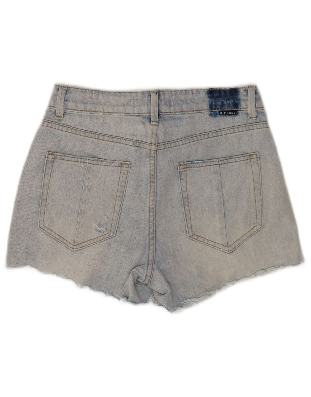 Rip Curl Womens Distressed Denim Shorts W24 XS Blå Bomuld