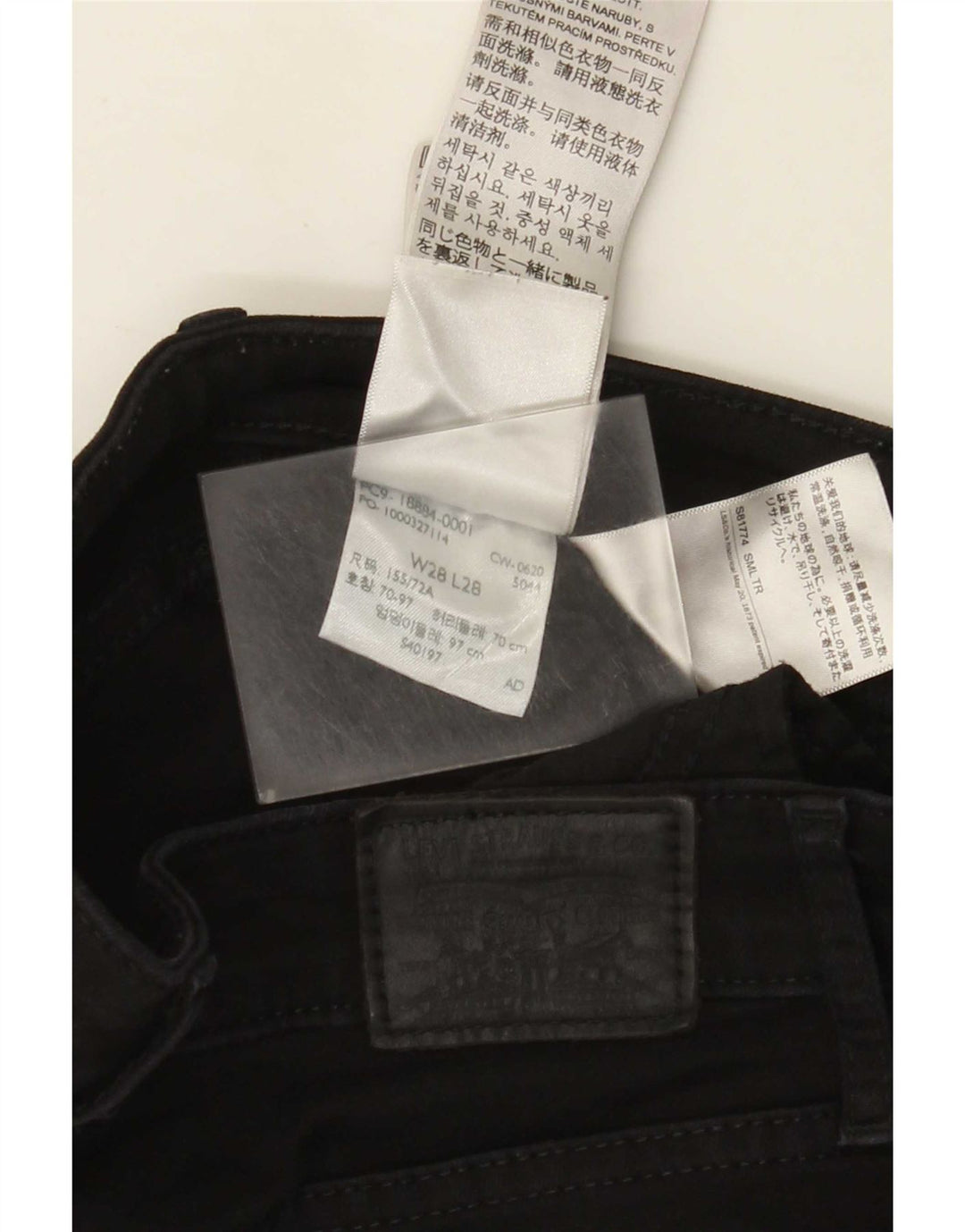 Levi's Slim Jeans til kvinder W28 L28 Sort bomuld