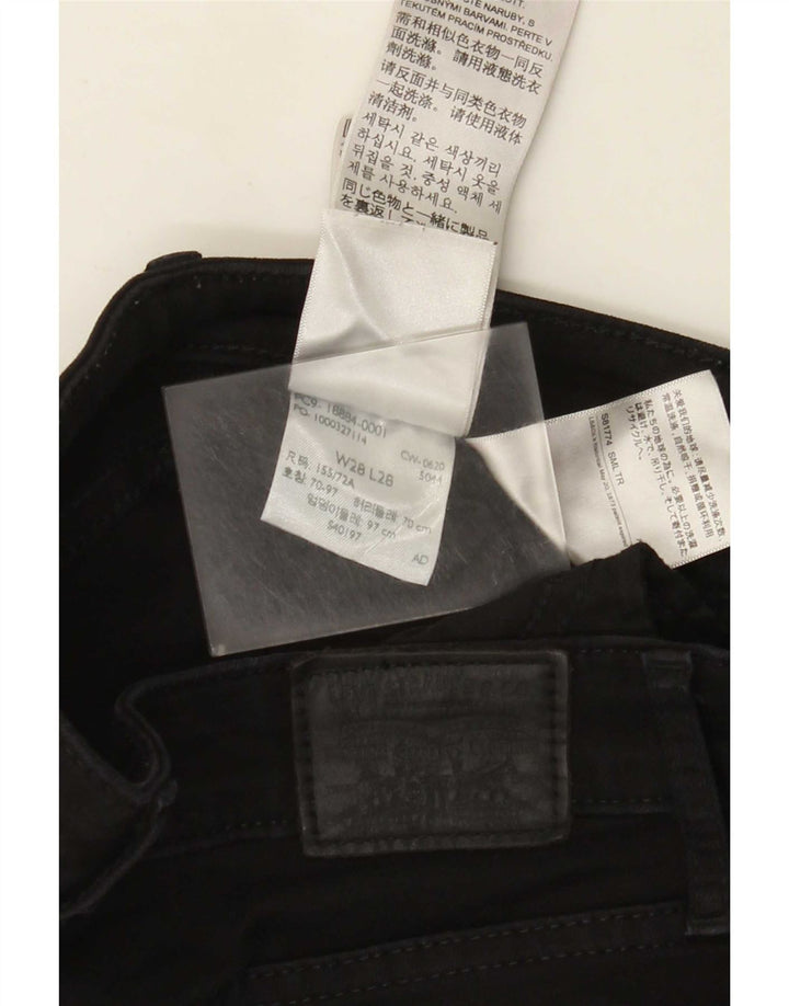 Levi's Slim Jeans til kvinder W28 L28 Sort bomuld