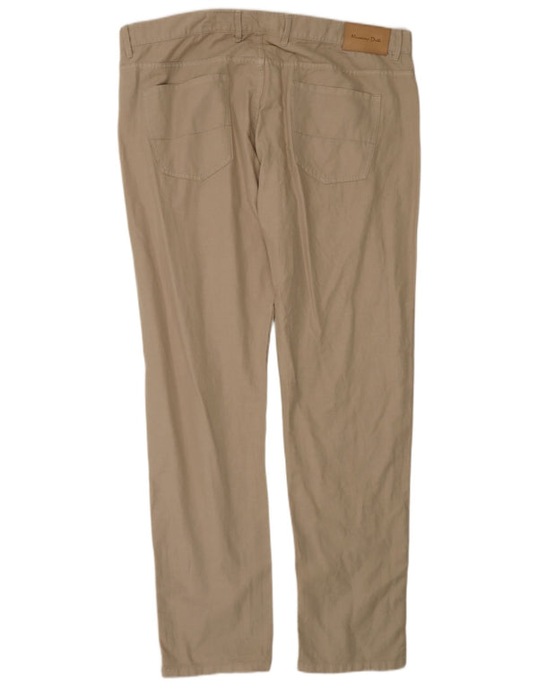 Massimo Dutti Herre Lige Casual Bukser EU 50 2XL W40 L34 Beige