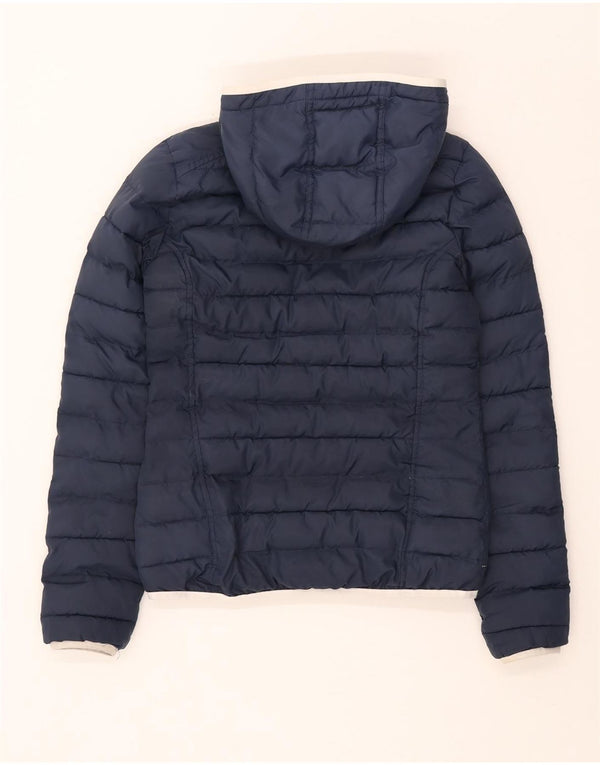 Adidas, polstret hættejakke til kvinder, UK 6 XS marineblå polyester