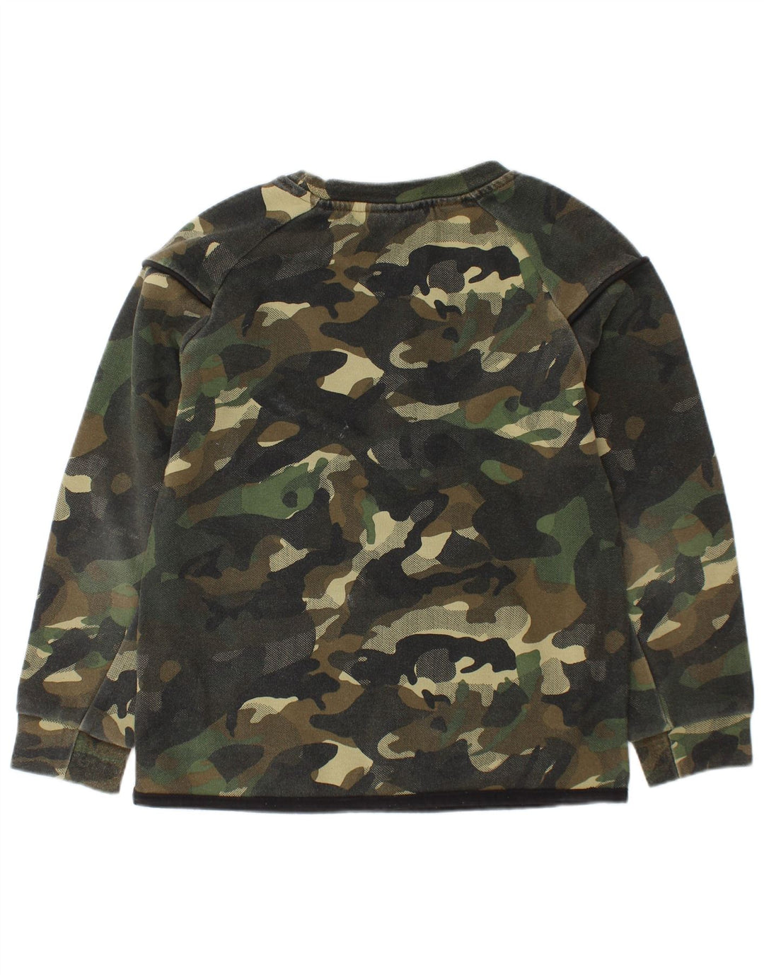 NIKE Graphic Sweatshirt Jumper 5-6 år Medium Green Camouflage