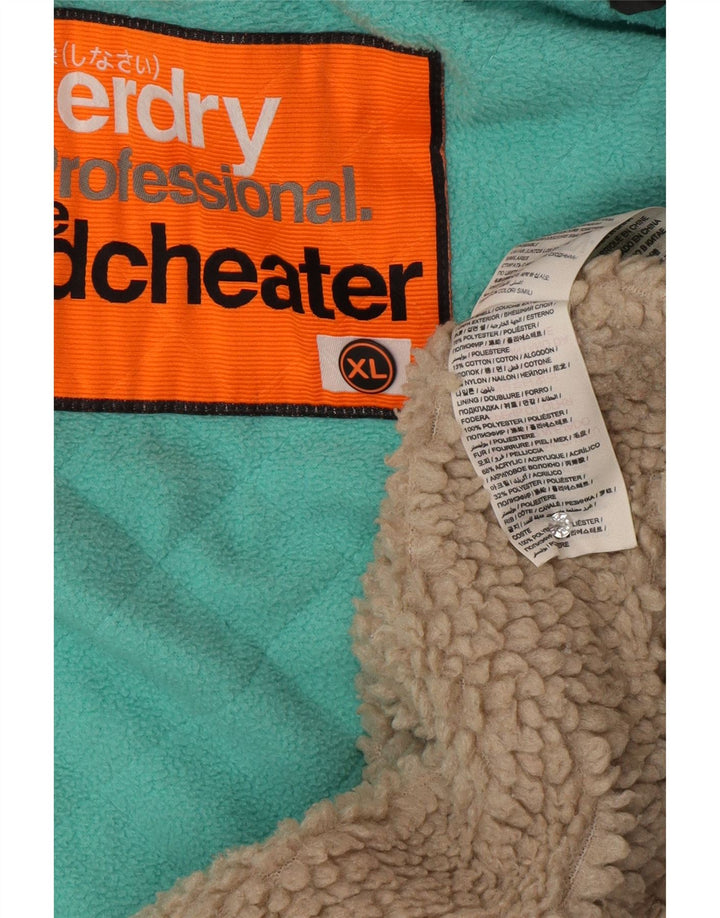 Superdry Herre The Windcheater Hooded Windbreaker Jacket UK 42 XL Grå