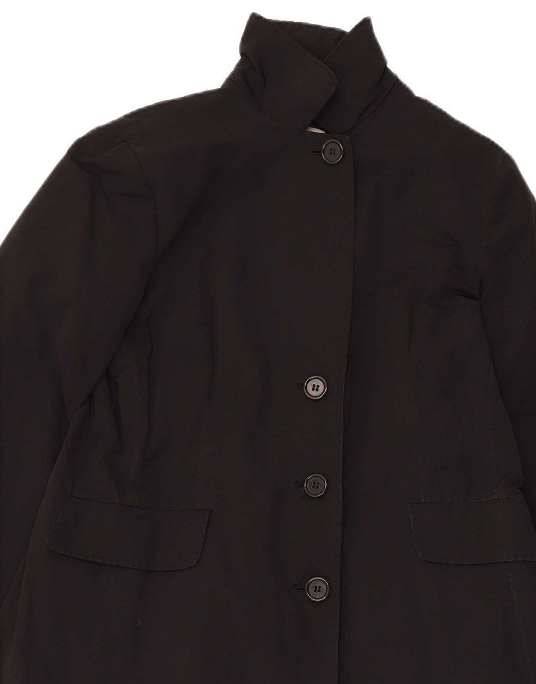 Aspesi Dame Overfrakke UK 18 XL Sort Bomuld