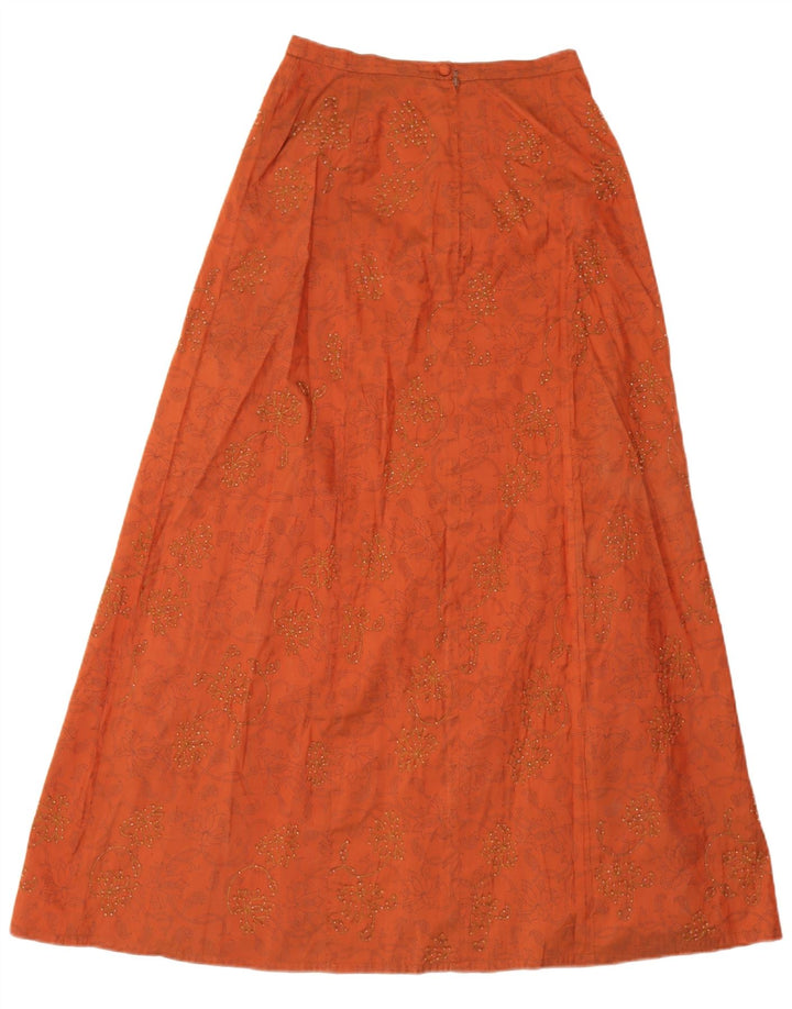 Blunauta Dame 4-knap 3-delt sæt IT 42 Medium W28 Orange Floral Silke