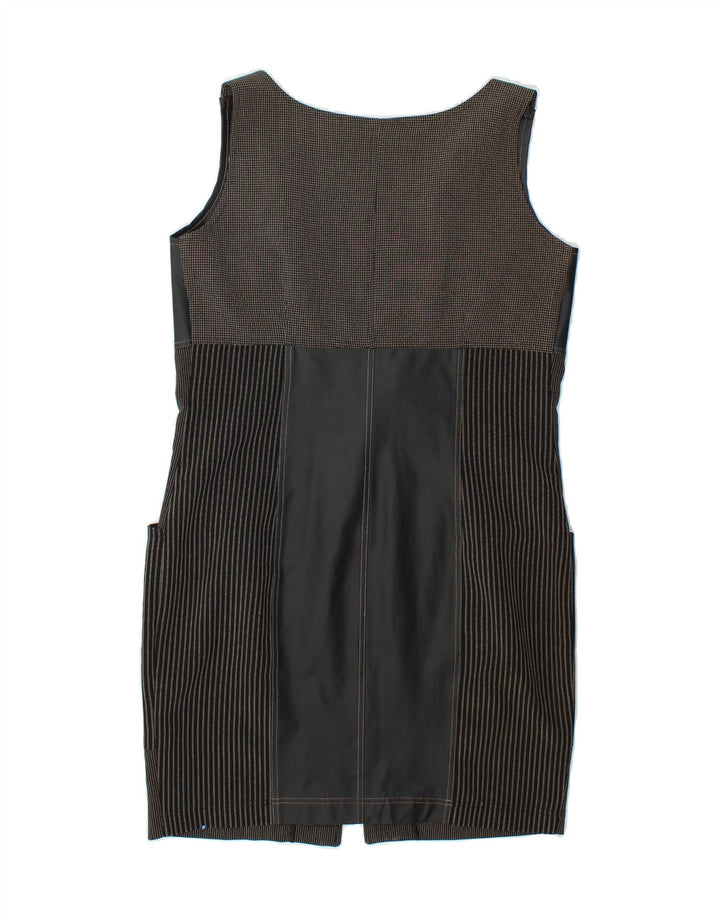 VINTAGE Womens Sleeveless Bodycon Dress UK 12 Medium Black Check Vintage Vintage and Second-Hand Vintage from Messina Hembry 